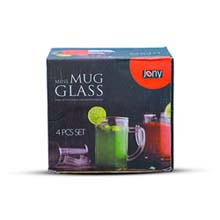Jony Mini Mugs Glass 4pcs Set